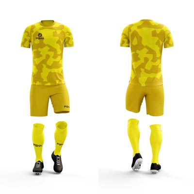 Strój piłkarski PEHA Army żółty