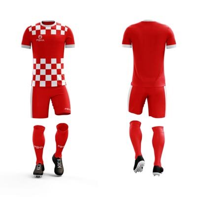 Strój piłkarski PEHA Croatia biało-czerwony