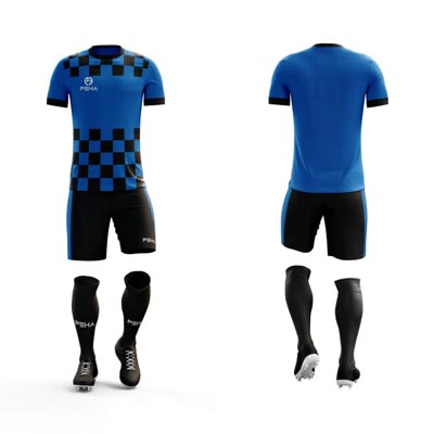 Strój piłkarski PEHA Croatia czarno-niebieski