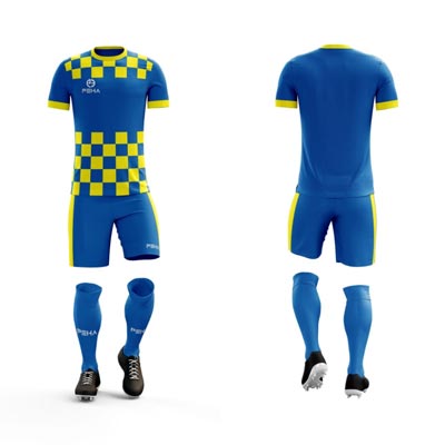 Strój piłkarski PEHA Croatia żółto-niebieski