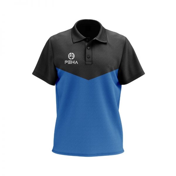 Koszulka polo PEHA Rico czarno-niebieska