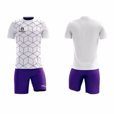Strój siatkarski PEHA Mirror biało-fioletowy