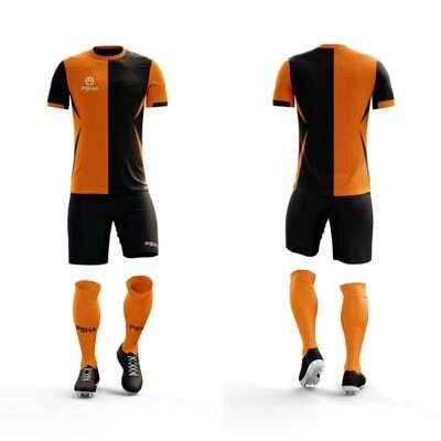 Strój piłkarski PEHA Derby pomarańczowo-czarny