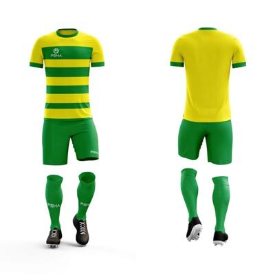 Strój piłkarski PEHA Player żółto-zielony