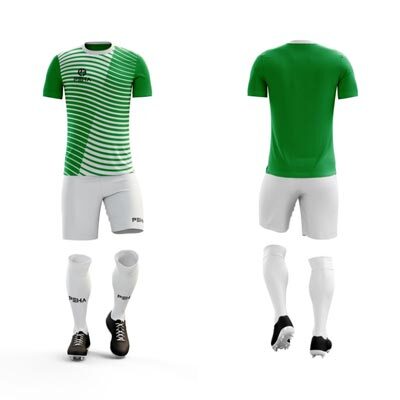 Strój piłkarski PEHA Santos zielono-biały