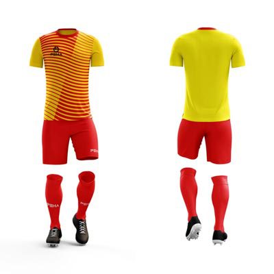 Strój piłkarski PEHA Santos żółto-czerwony