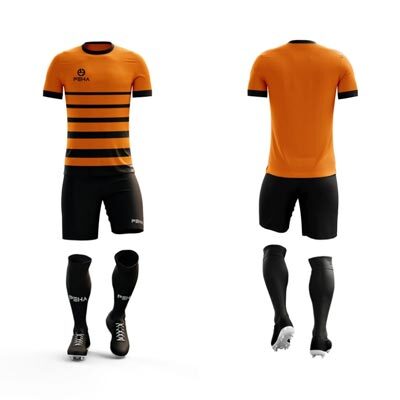 Strój piłkarski PEHA Striker pomarańczowo-czarny