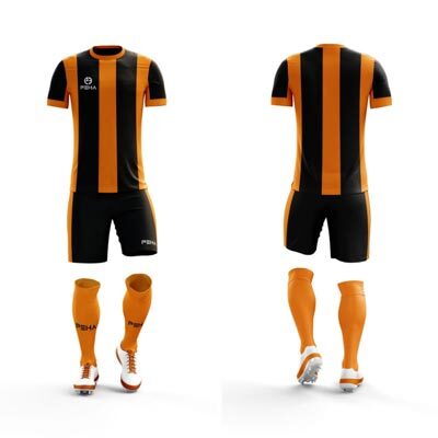Strój piłkarski PEHA Striped pomarańczowo-czarny
