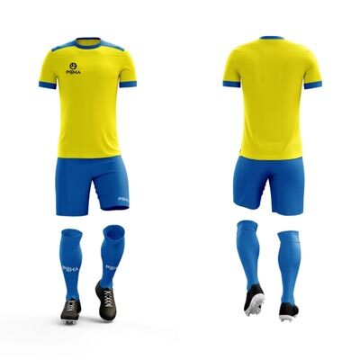 Strój piłkarski PEHA Tiempo żółto-niebieski