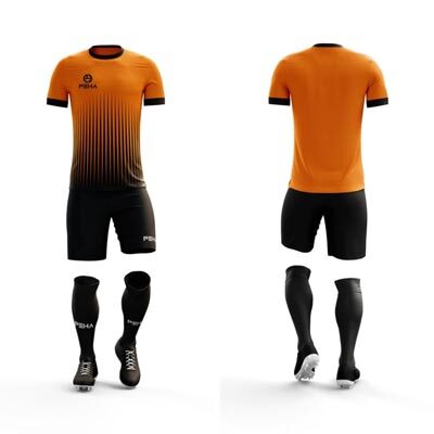 Strój piłkarski PEHA Torres pomarańczowo-czarny