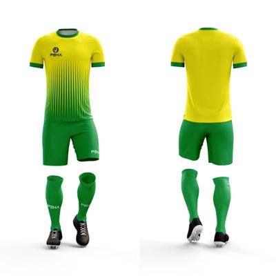 Strój piłkarski PEHA Torres żółto-zielony