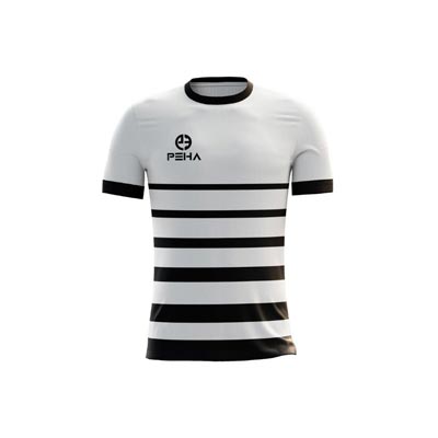 Koszulka piłkarska PEHA Striker biało-czarna