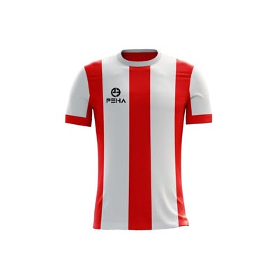 Koszulka piłkarska PEHA Striped biało-czerwona