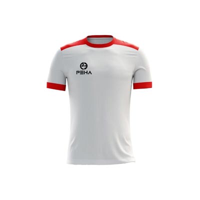 Koszulka piłkarska PEHA Tiempo biało-czerwona