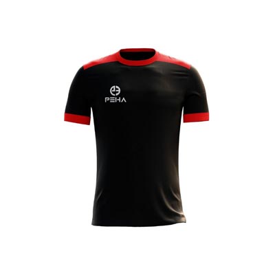 Koszulka piłkarska PEHA Tiempo czarno-czerwona
