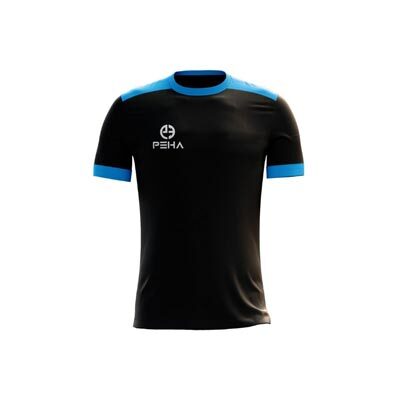 Koszulka piłkarska PEHA Tiempo czarno-turkusowa