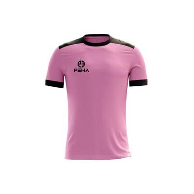 Koszulka piłkarska PEHA Tiempo różowo-czarna