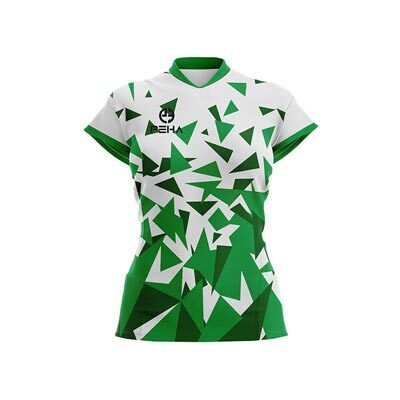 Koszulka siatkarska damska PEHA Mira biało-zielona