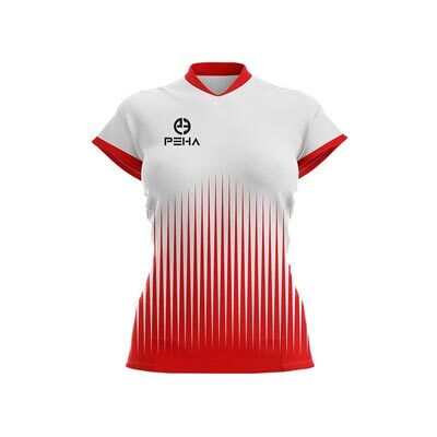 Koszulka siatkarska damska PEHA Torres biało-czerwona