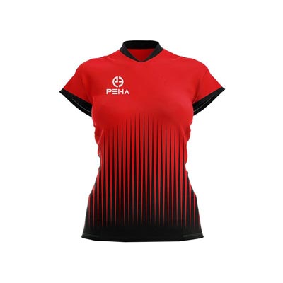 Koszulka siatkarska damska PEHA Torres czerwono-czarna