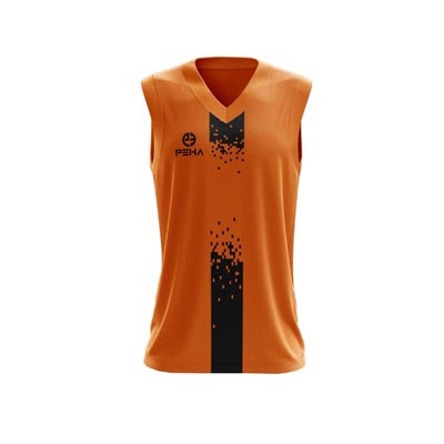 Koszulka siatkarska damska PEHA Magnetic pomarańczowo-czarna