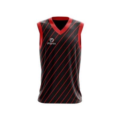Koszulka koszykarska PEHA Carmelo czarno-czerwona