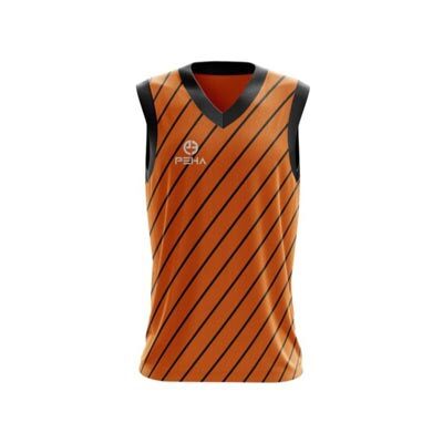 Koszulka koszykarska PEHA Carmelo pomarańczowo-czarna