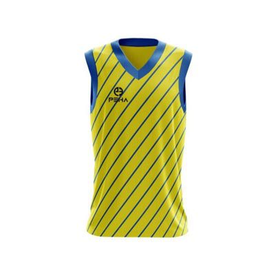 Koszulka koszykarska PEHA Carmelo żółto-niebieska