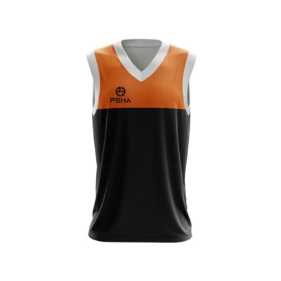 Koszulka koszykarska PEHA Chicago pomarańczowo-czarna