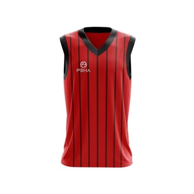 Koszulka koszykarska PEHA Dallas czerwono-czarna
