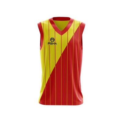 Koszulka koszykarska PEHA Indiana żółto-czerwona