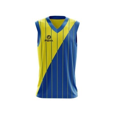 Koszulka koszykarska PEHA Indiana żółto-niebieska