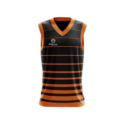 Koszulka koszykarska PEHA Rocket czarno-pomarańczowa