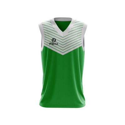 Koszulka koszykarska dla dzieci PEHA Kobe biało-zielona