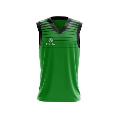 Koszulka koszykarska dla dzieci PEHA Warrior zielono-czarna