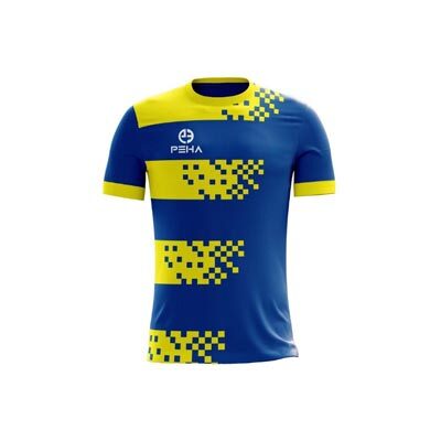 Koszulka piłkarska dla dzieci PEHA Evolution niebiesko-żółta