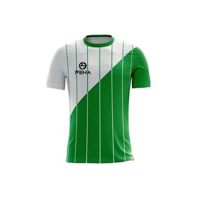 Koszulka piłkarska dla dzieci PEHA Laser biało-zielona