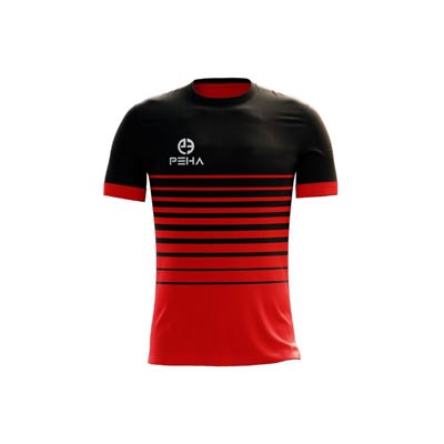 Koszulka piłkarska dla dzieci PEHA Master czarno-czerwona
