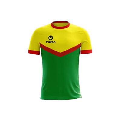 Koszulka piłkarska dla dzieci PEHA Mundial żółto-zielona