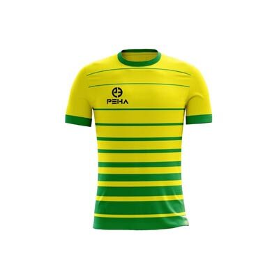 Koszulka piłkarska dla dzieci PEHA Pro żółto-zielona
