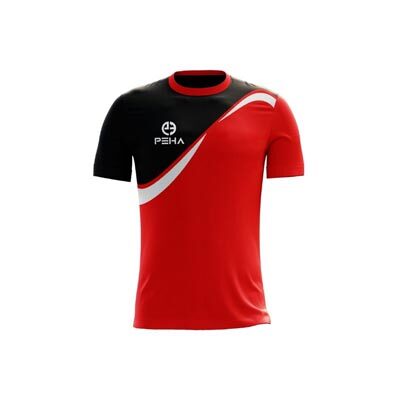 Koszulka piłkarska dla dzieci PEHA Rio czarno-czerwona