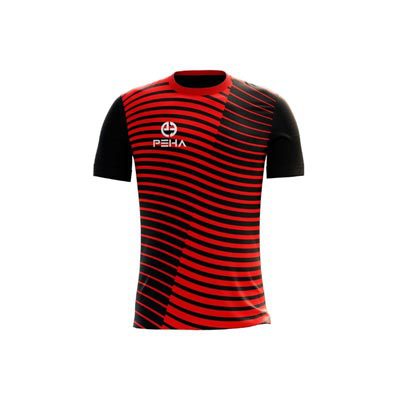 Koszulka piłkarska dla dzieci PEHA Santos czarno-czerwona