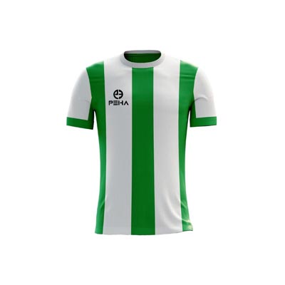 Koszulka piłkarska dla dzieci PEHA Striped biało-zielona