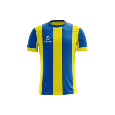 Koszulka piłkarska dla dzieci PEHA Striped żółto-niebieska