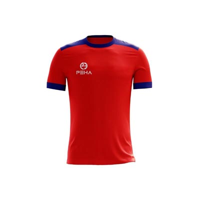 Koszulka piłkarska dla dzieci PEHA Tiempo czerwono-granatowa