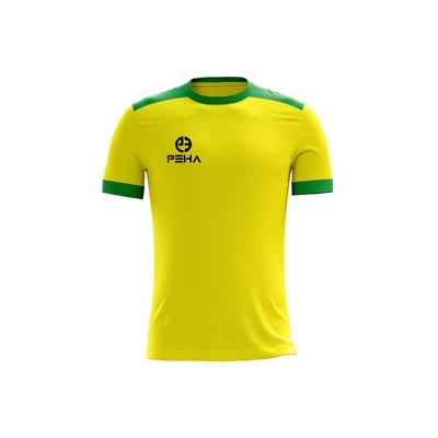 Koszulka piłkarska dla dzieci PEHA Tiempo żółto-niebieska