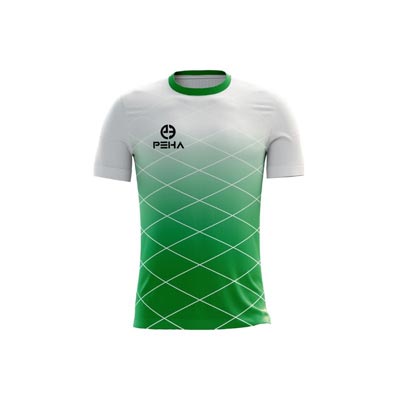 Koszulka siatkarska dla dzieci PEHA Net biało-zielona