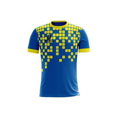 Koszulka siatkarska dla dzieci PEHA Pixel niebiesko-żółta