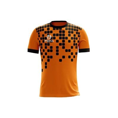 Koszulka siatkarska dla dzieci PEHA Pixel pomarańczowo-czarna