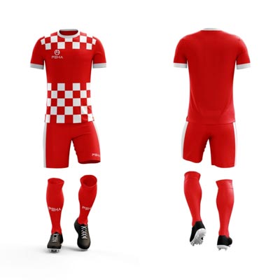 Strój piłkarski dla dzieci PEHA Croatia biało-czerwony